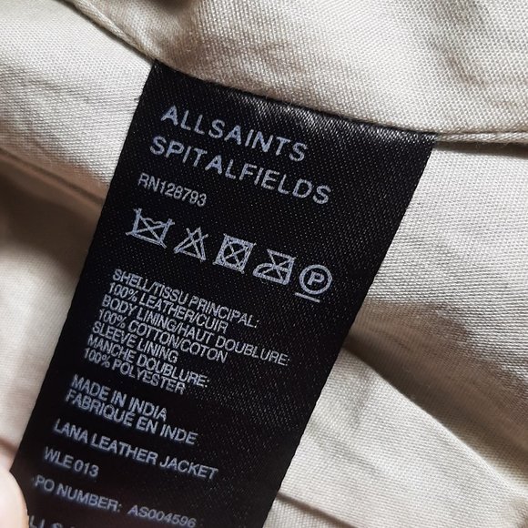 All Saints Brown Leather Jacket - Picture 12 of 15